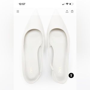 Zara heeled slingback White